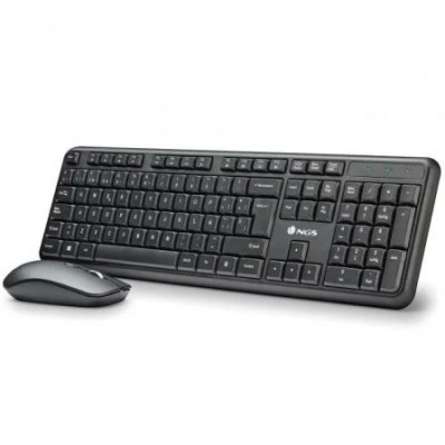 Teclado y Ratón Inalámbricos NGS Serenity Kit/ Negro