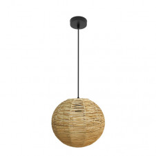 Colgante Orfeo 1xe27 Negro/natural Regx30x30cm Vegetal Marino
