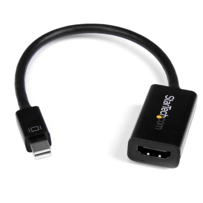 Conversor de Vídeo Mini DisplayPort a HDMI con Audio – Adaptador Activo MDP 1.2 para MacBook Pro – 4K 30Hz - Negro