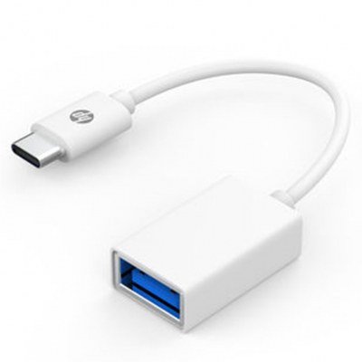 Cable adaptador hp dhc - tc105 - usb 3.0 - type - c - otg 3.1 5v - 3a - 9v - 2a - 12v - 1.5a - blanco