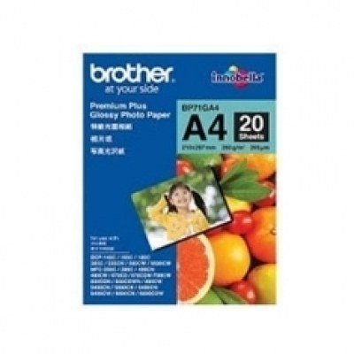 Papel foto brother premium plus lbp71ga4 20 hojas dcp - 165c dcp - 195c dcp - 375cw dcp - 385c mfc - 295cn