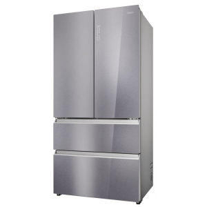 Frigorífico combi americano Haier FD 90 Series 7 HFR79F19EFGK, 190 x 90.5 x 74.8 cm, French Door, MultiDoor, 4 puertas, No Frost, clase E, 365 kWh año, 37dB, 703 litros, MultiFlow, Smart, display, luz LED, cristal zafiro inox