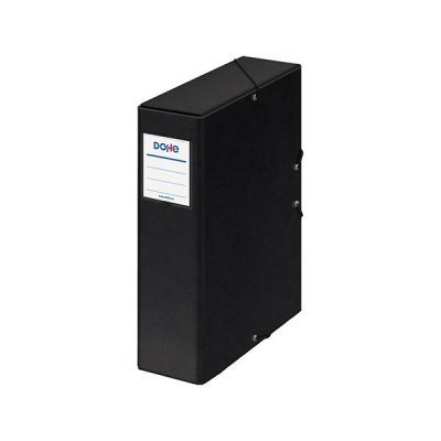 DOHE Caja de proyectos carton forrado lomo 90mm con etiqueta 245x350mm negro