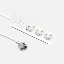 Alargadera Dalton C/cable 1,5m 3gx1,5mm Blanco/gris 3enchufes+interruptor,prtotecc.para Niños, Indicador Luminoso 4x5x21cm
