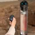 Calefactor de exterior halógeno Cecotec ReadyWarm 1000 Power Tower, 1.000 W, 2 potencias, mando a distancia, negro - imagen 8