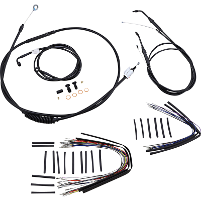 Kit completo líneas/cables en vinilo negro para manillar Ape Hanger BURLY BRAND B30-1041