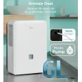 Deshumidificador Midea MDDP-50DEN7-QA3-B-W, 50 litros/día, depósito 6 litros, blanco - imagen 2