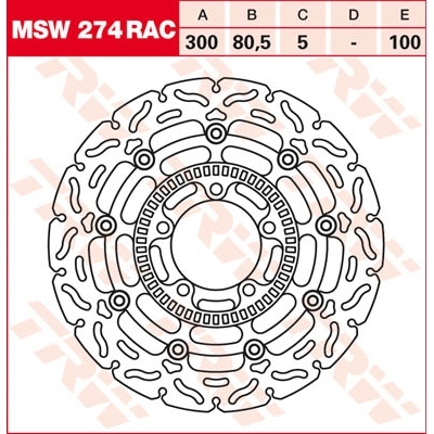 Discos de freno RAC TRW MSW274RAC
