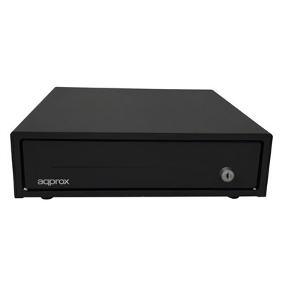 Cajon portamonedas tpv approx cash33 33 x 36 cm negro