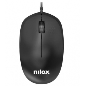 Ratón Nilox MOUSB1012, 1200 dpi, con cable, negro