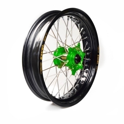 Rueda completa Haan Wheels aro negro 17-3,50 buje verde 1 24006/3/7 1 24006/3/7