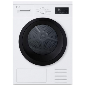 Secadora de condensación con bomba de calor LG RHA1008NWK, Serie 100, 8kg, clase D, 216 kWh/año, 65dB, 8 programas, display, blanco