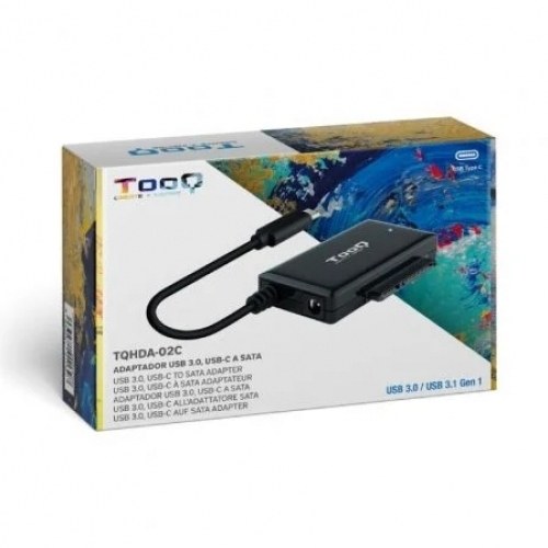 Adaptador para Discos Duros 2.5/3.5 TooQ TQHDA02C/ USB Tipo-C Macho - SATA