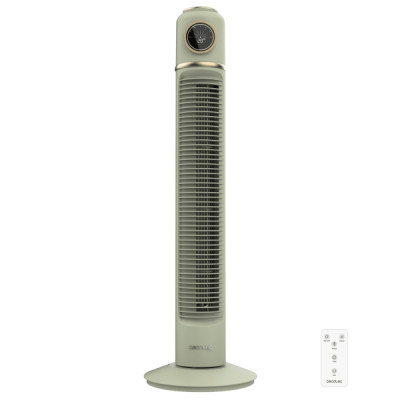 Cecotec EnergySilence 1090 Skyline Retro Smart Ventilador de Torre de 32 de Altura - 40W - Mando a Distancia - Pantalla LED - Panel Tactil - 3 Velocidades - Oscilacion de 72º - Color Menta