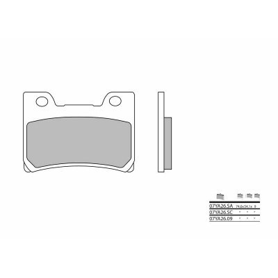 Pastillas de freno sinterizadas Brembo 07YA26SA 07YA26SA