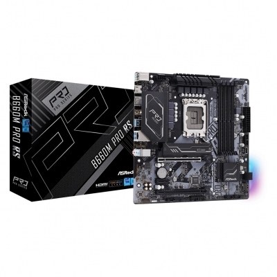 Placa base asrock intel lga 1700 pro rs b660m ddr4x4 hdmi microatx