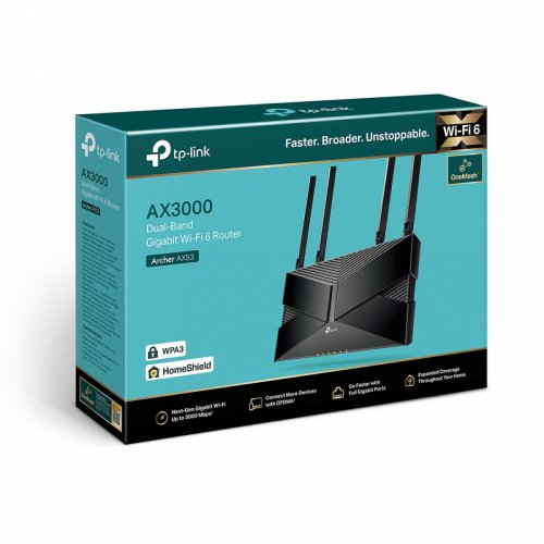 TP-Link - Archer AX53 router inalámbrico Gigabit Ethernet Doble banda (2,4 GHz / 5 GHz) Negro