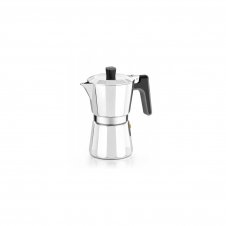 CAFETERA BRA PERFECTA - 6 TAZAS - ALUMINIO - FONDO PARA INDUCCION TOTAL - APTA TODO TIPO COCINAS A170482