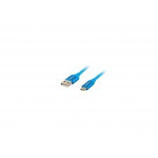Lanberg CA-USBM-20CU-0010-BL cable USB 1 m USB 2.0 Micro-USB A USB A Azul
