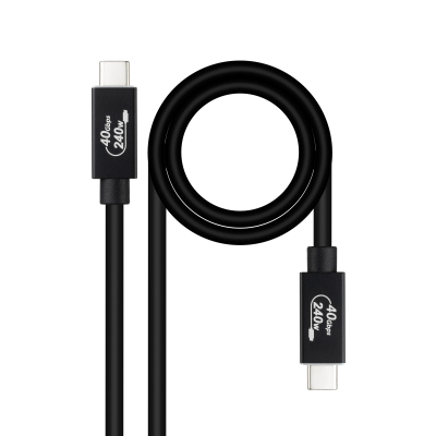 Nanocable CABLE USB 4 GEN3x2 40Gbps 5A/240W, USB-C M/M 1 M