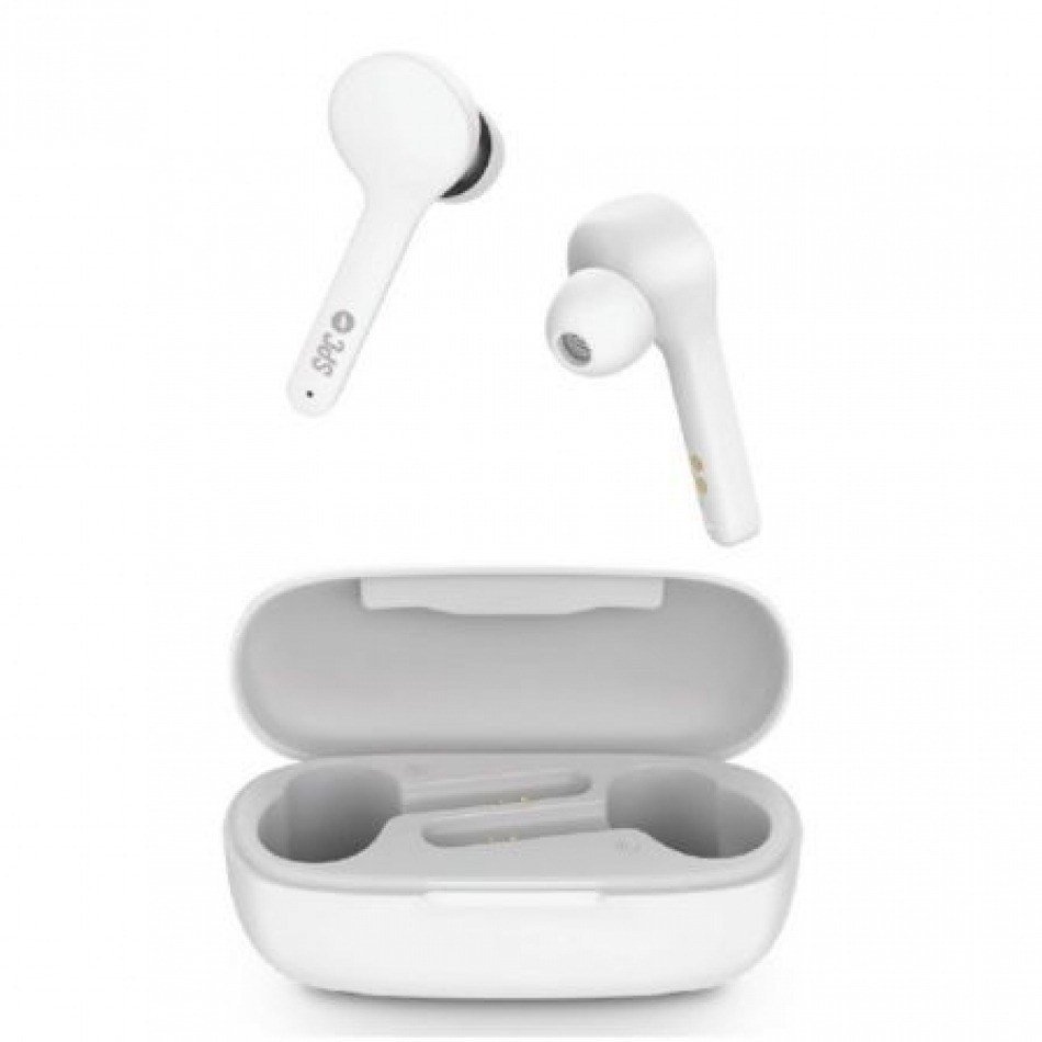 Auriculares Bluetooth SPC Zion Air con estuche de carga/ Autonomía 4h/ Blanco