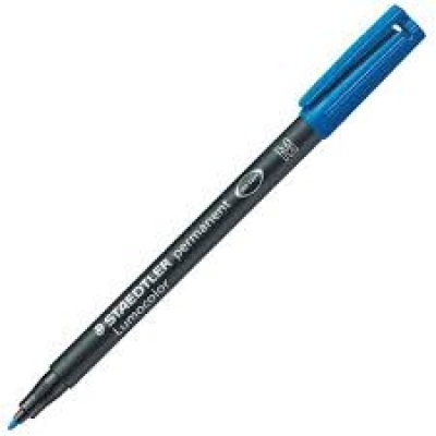 Staedtler Lumocolor 317 Rotulador Permanente - Punta Media Redonda - Trazo 1mm aprox. - Capuchon con Clip - Secado Rapido - Color Azul