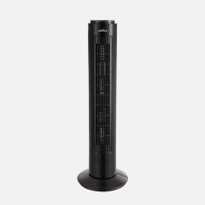 Ventilador De Torre Picaro Negro 3vel 50w C/remoto Temporizador,fijo Y Rotatorio 74x22x22cm
