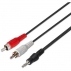 Cable Estéreo Nanocable 10.24.0310/ Jack 3.5 Macho - 2X Rca Macho/ 10M/ Negro