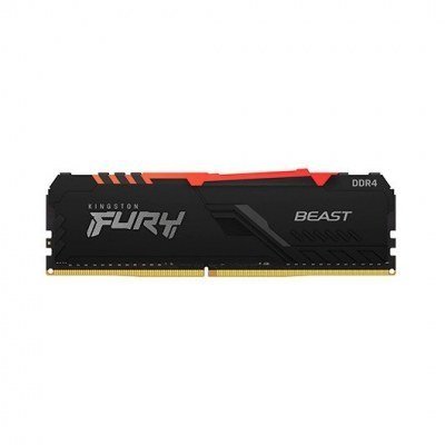 Memoria ram ddr4 8gb kingston - 3200mhz - pc4 - 25600 - fury beast rgb - negro - cl 16 - 1.35v