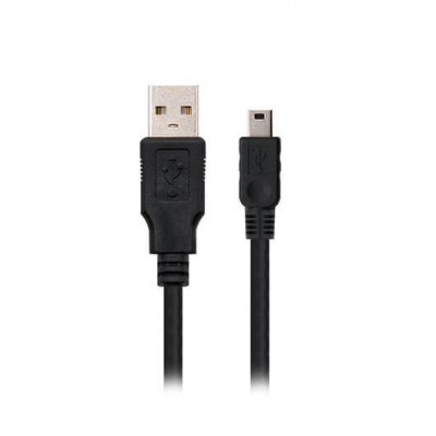 Cable usb(a) 2.0 a mini usb(b) nanocable 1.8m - macho - macho - negro