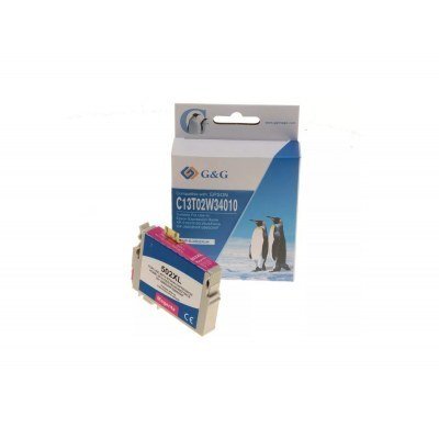 G&G Epson 502XL Magenta Cartucho de Tinta Generico - Reemplaza C13T02W34010/C13T02V34010