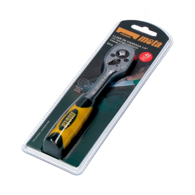 Llave de carraca encastre 1/4 45 dientes cromo vanadio ec4 mota