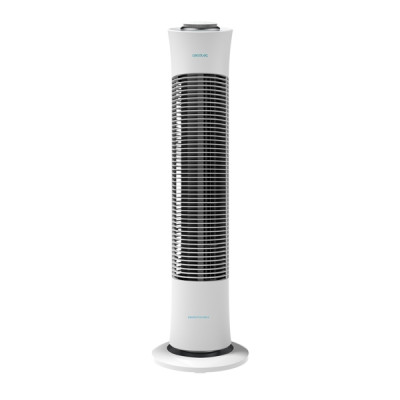Cecotec EnergySilence 6090 Skyline Ventilador de Torre de 30 de Altura - 45W - Funcionamiento Silencioso - 3 Velocidades - Temporizador Programable - Oscilante - Color Blanco