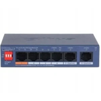(DH-CS4006-4GT-60-V2) DAHUA SWITCH 6 PUERTOS CLOUD MANAGED GIGABIT, 4 PUERTOS POE, 60W, HI-POE, L2