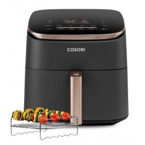 Freidora de aire sin aceite Cosori Turbo Blaze Chef Edition KOSP0019, 6 litros, 1725W, hasta 230ºC, 9 funciones, negro