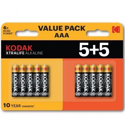 Blister pilas kodak alcalina xtralife aaa lr3 - blister 5+5