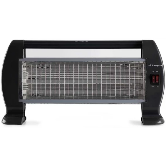Estufa de cuarzo Orbegozo BP 0206, 1.200 W, 3 potencias, negro - imagen 4
