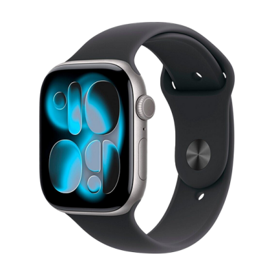 Watch Apple Watch Series 11 (2025) GPS 46mm Space Grey Aluminium Case with Sport Band M/L - Black