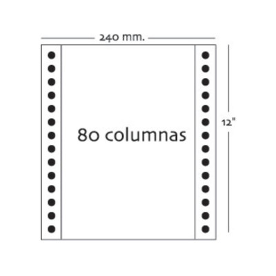 Caja 2500h Papel 1h 240x12 Blanco autocopiativo