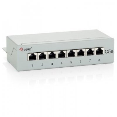 PATCH PANEL 8 PUERTOS CATEGORIA 5e APANTALLADO SOBREMESA (RAL7035)