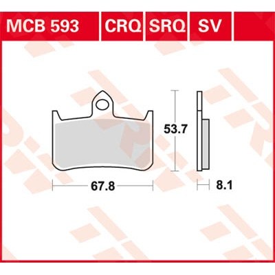 Pastillas de freno sinterizadas serie SV TRW MCB593SV
