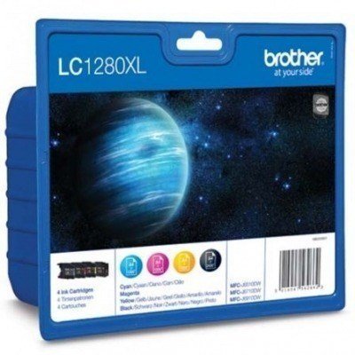 Brother LC1280XL Pack de 4 Cartuchos de Tinta Originales - LC1280XLVALBP