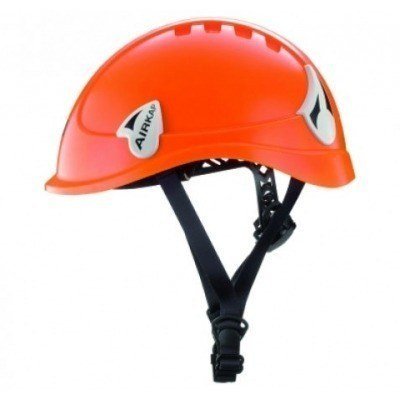CASCO DE OBRA CON BARBOQUEJO NARANJA