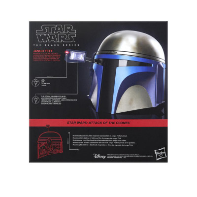 Réplica casco electrónico hasbro star wars the black series jango fett