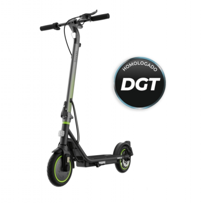 Cecotec Bongo Serie D30 Patinete Electrico - 350W - Autonomia 30km - Ruedas 8.5” - Frenos Electricos y de Disco - Velocidad hasta 25km/h - Homologacion DGT - Cargador y Herramientas - Color Negro y Ve