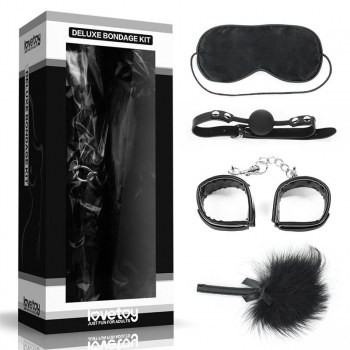 Kit Bondage Deluxe 4 Unidades Negro