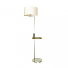 Pie De Salon Sirio C/mesa Y Conex.usb 1xe27 Cuero C/ Pant Beig (164x40x40)(24x40x40) Cm