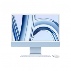 imac 24' retina 4.5k chip m3 con cpu de 8 nucleos 16gb de memoria unificada 1tb ssd gpu de 10 nucleos dos puertos thunderbolt/usb 4 dos puertos usb 3 gigabyte ethernet magic keyboard con touch id azu