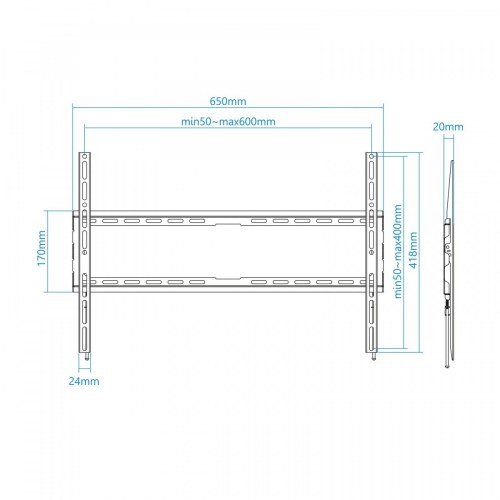 SOPORTE PARED PANTALLAS 37-80 NEGRO