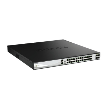 SWITCH GESTIONABLE L3 D-LINK STACKABLE DXS-3130-28P SWITCH MULTIGIGABIT L3 24PX10G + 4PX10/25G SFP28
